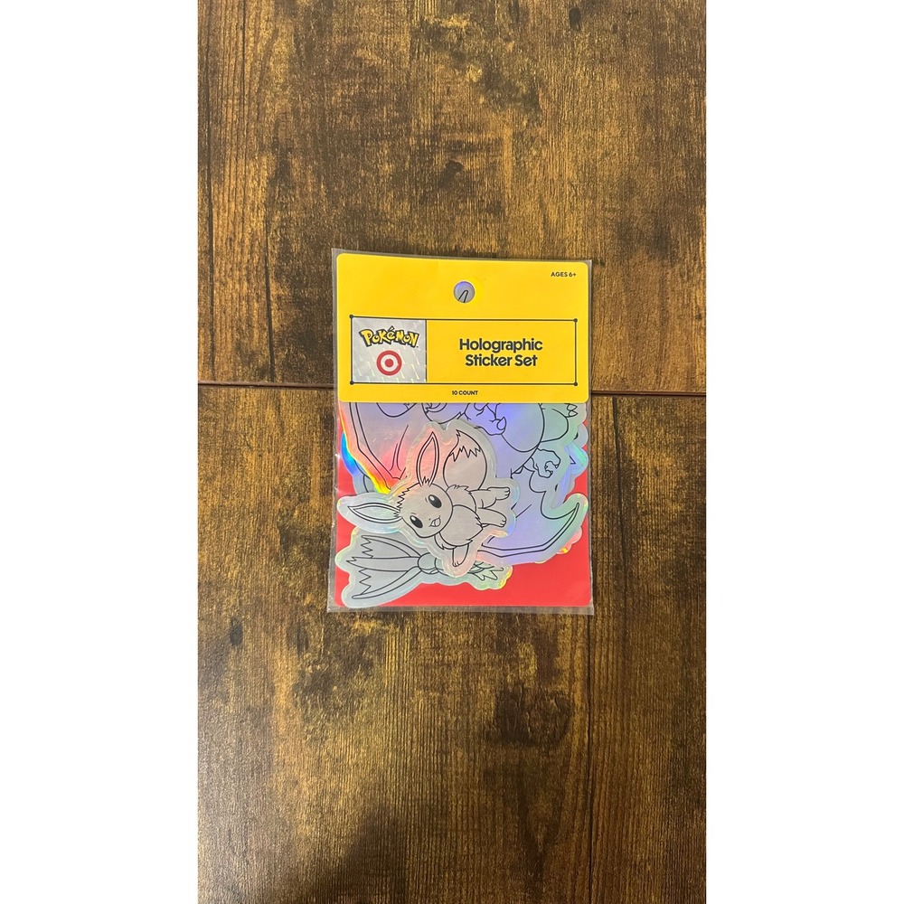 Pokemon Target Exclusive Holographic Sticker Set 10 Count Eevee Charizard